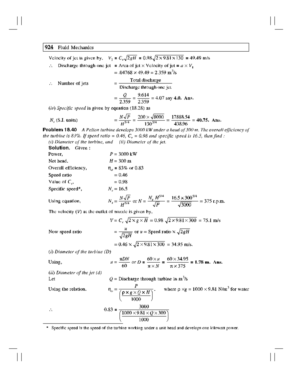 Fluid Mechanics and Hydraulic Machines 47 (50) Fluid Mechanics And