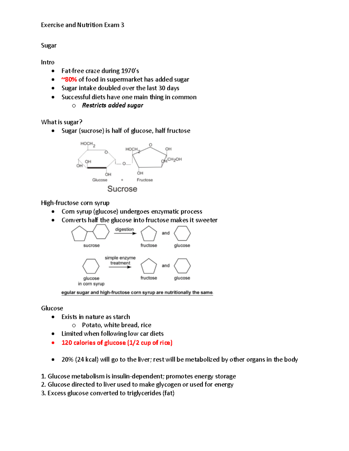 Special Topics - Notes on the different types of sugar, vitamins ...
