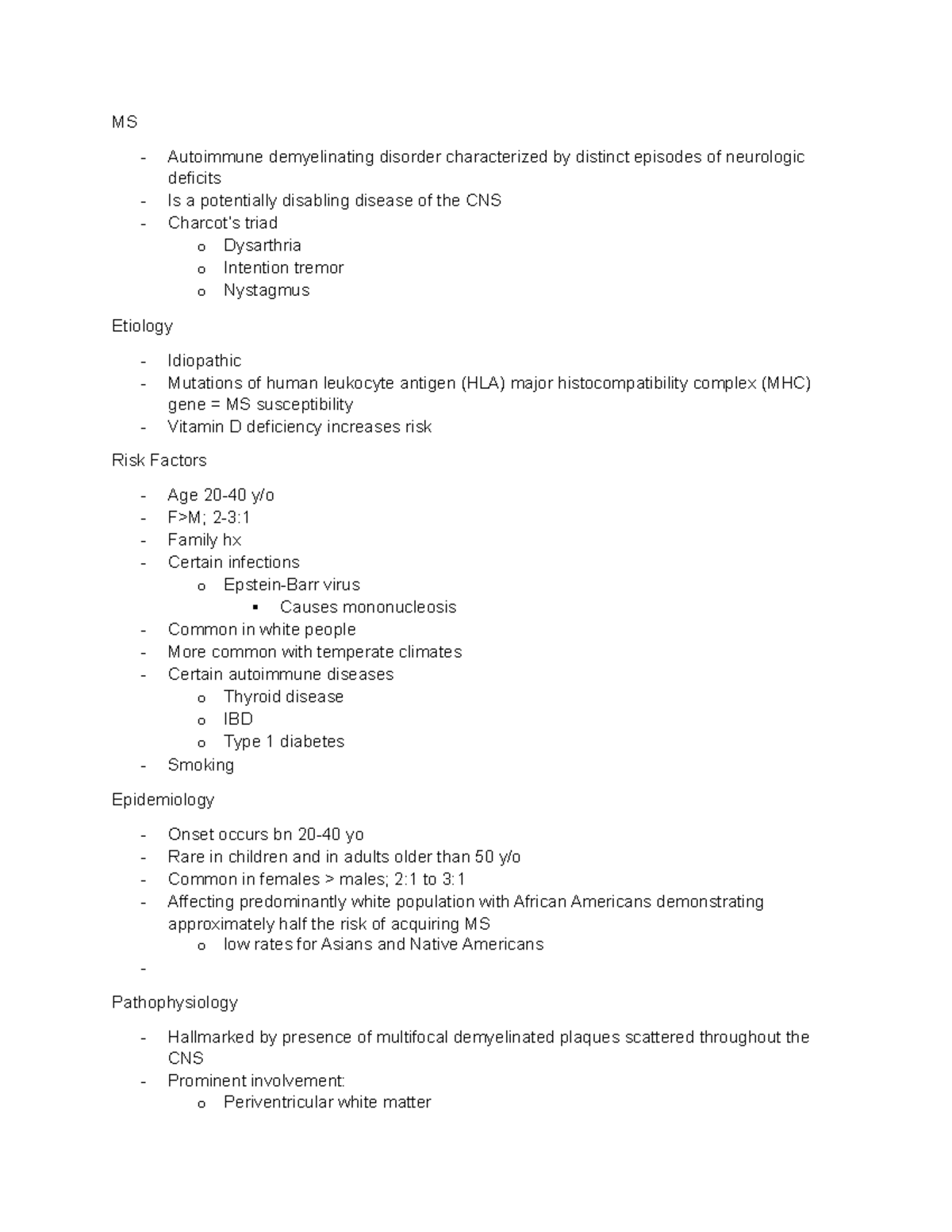 Multiple Sclerosis - medical background - MS Autoimmune demyelinating ...