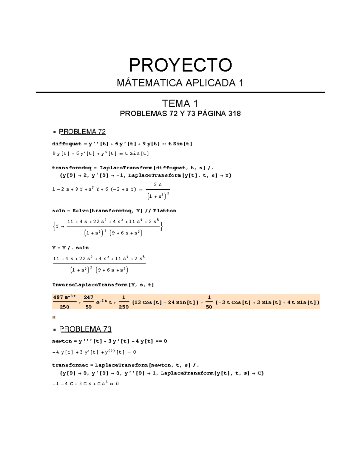 2019 Proyecto MATE Aplicadasegundo Semestre 2019 - PROYECTO MÁTEMATICA ...