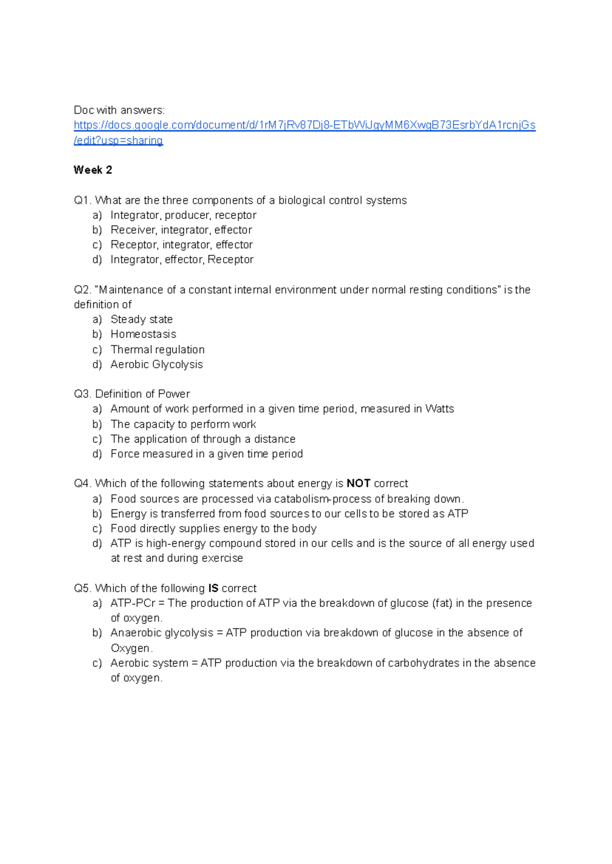 EP multi choice 2 - ep exam prac qs - Doc with answers: - Studocu