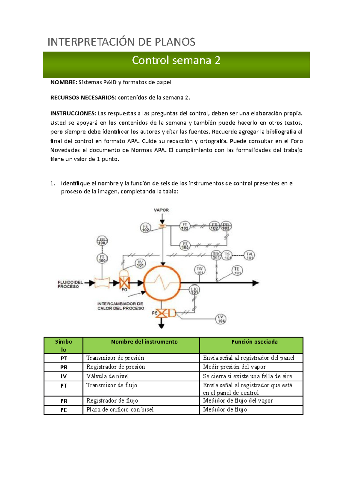 S2 Control V2 27 12 21 Control Semana 2 InterpretaciÓn De Planos