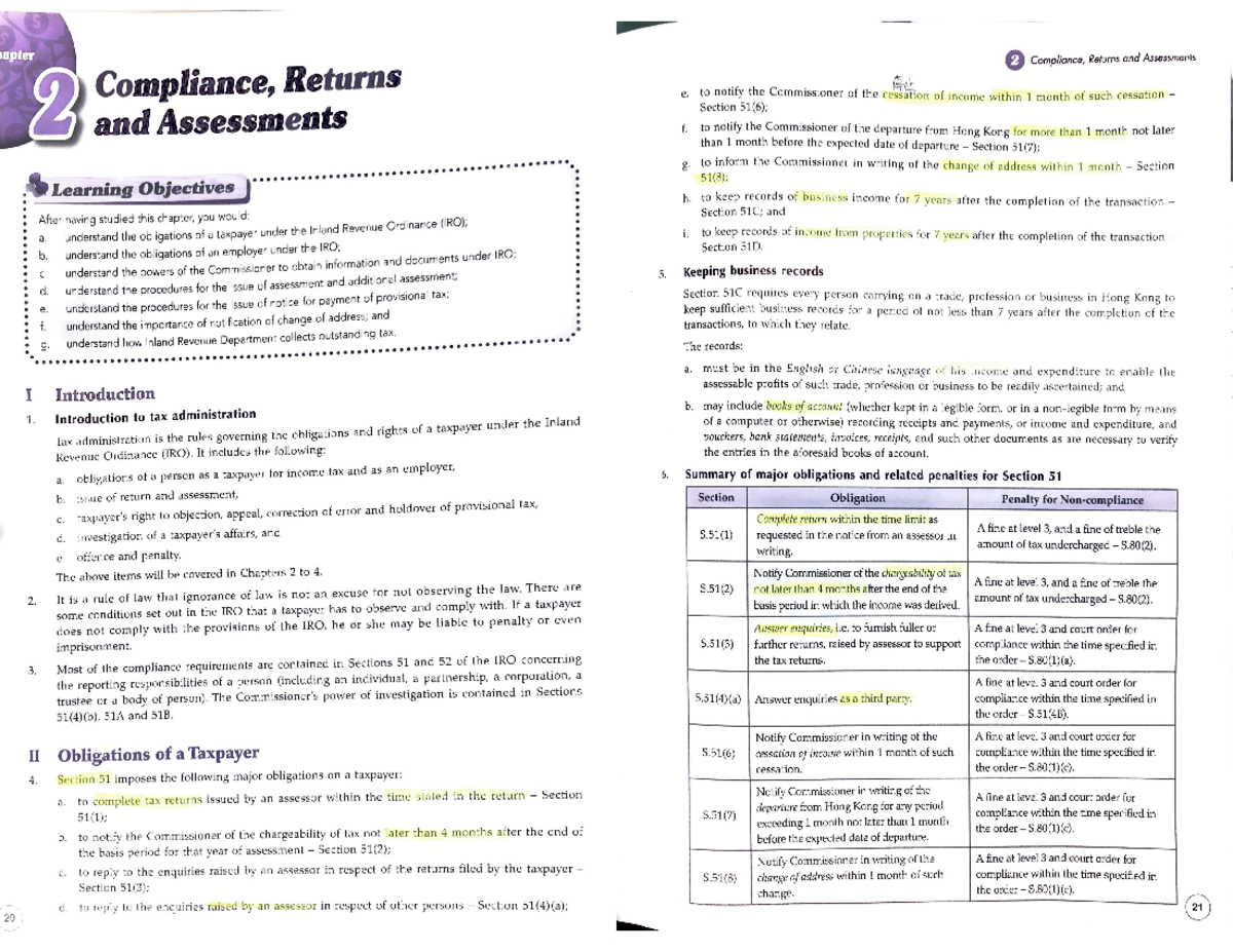 Tax administration Textbook Compliance, lletams and Assessments