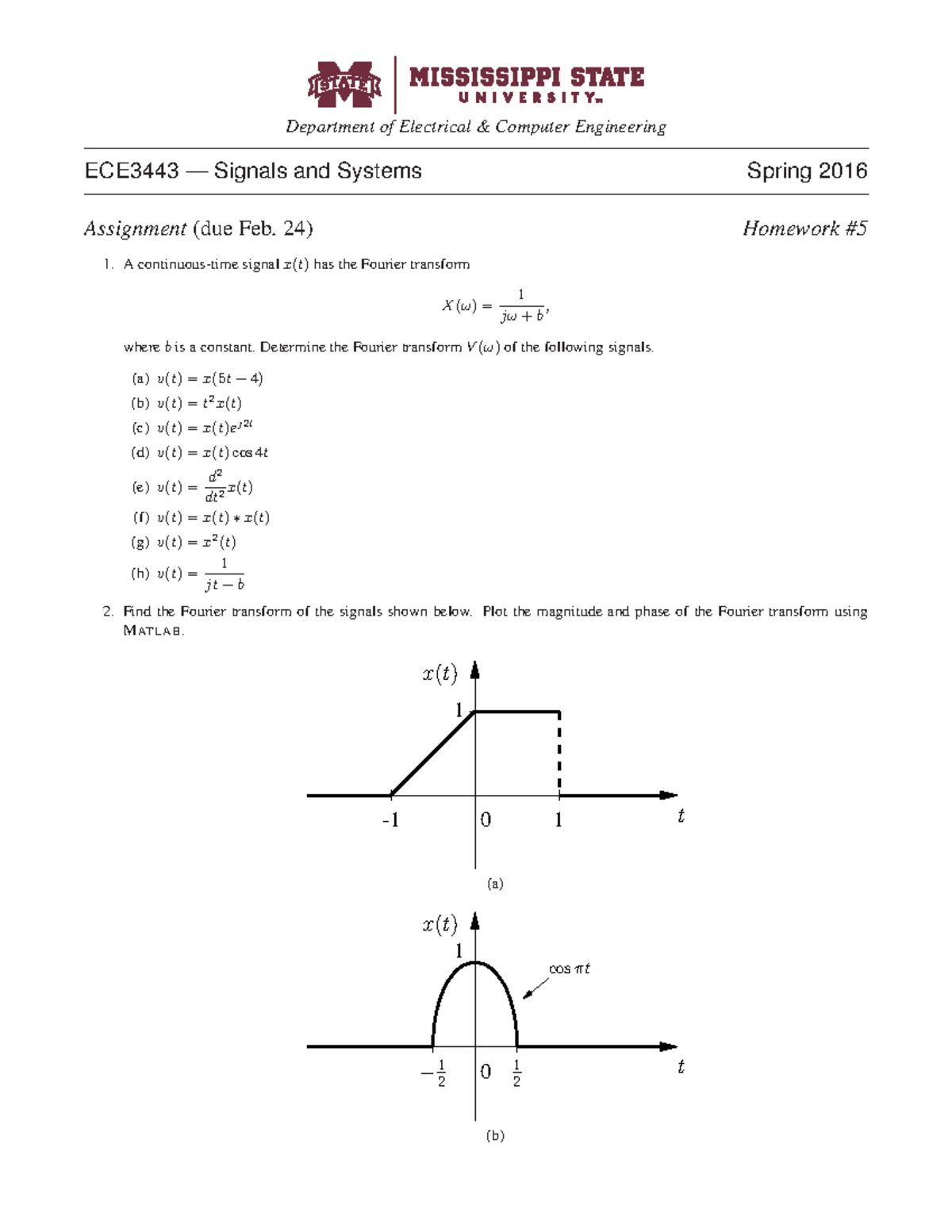 Homework 5 assign - Signals and Systems - Department of Electrical ...