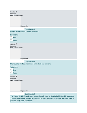 Gender And Society Final Exam Attempt Review - Home/My Courses/ UGRD ...