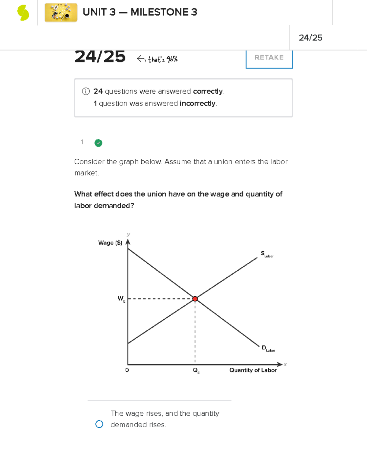 Unit 3 Milestone 3- Sophia - 1 24/25 That's 96% RETAKE 24 Questions ...