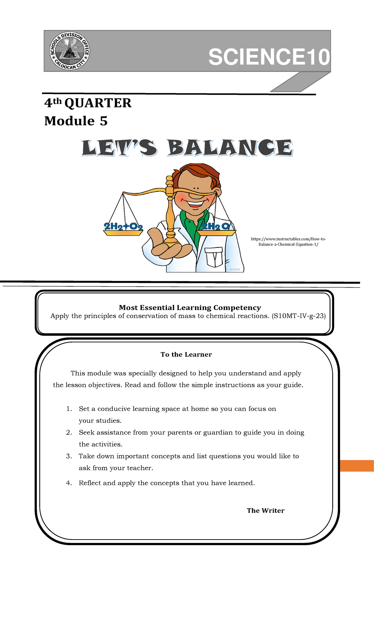 Science 10 Q4 Week 5sjhfg8qyg87aRG7ry8wegruyqtv - 4 th QUARTER Module 5 ...