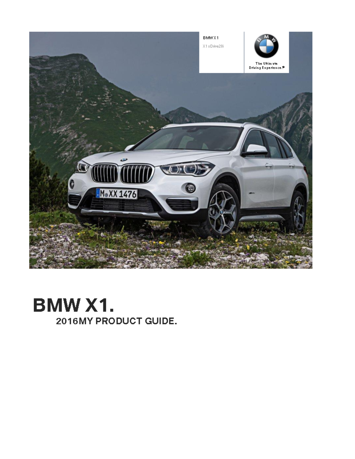 2016 BMW X1 Product Guide - BMW X1. 2016MY PRODUCT GUIDE. ####### 3 ...