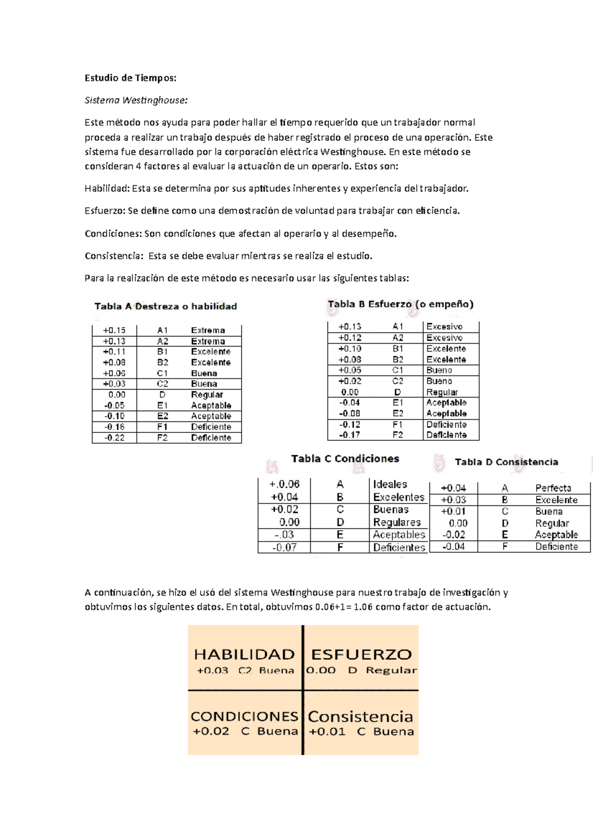 Estudio de Tiempos Ingeco Estudio de Tiempos Sistema Westinghouse