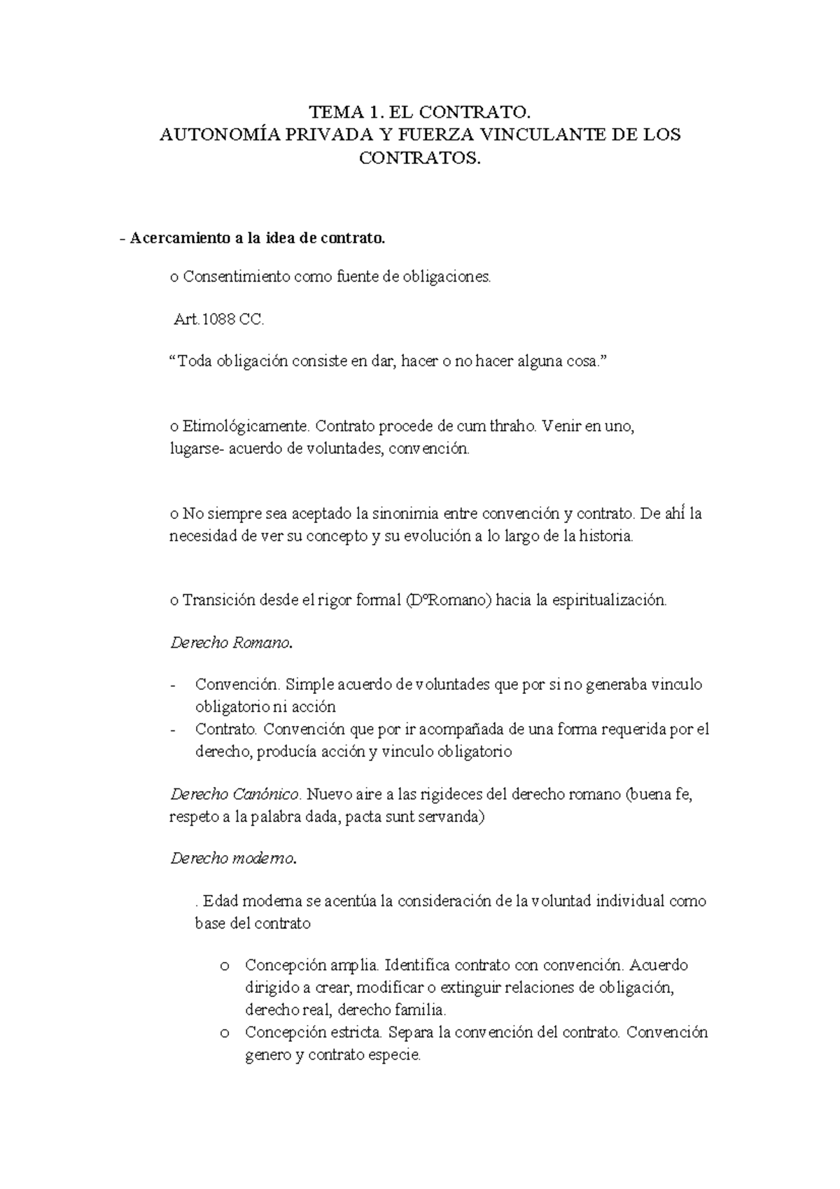 Clasificación De Contrato - TEMA 1. EL CONTRATO. AUTONOMÍA PRIVADA Y ...