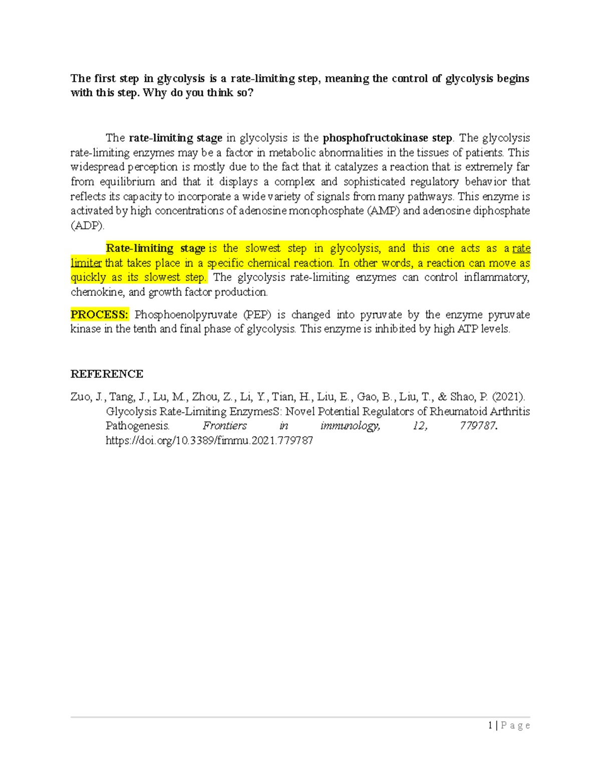 glycolysis-essay-limiting-the-first-step-in-glycolysis-is-a-rate