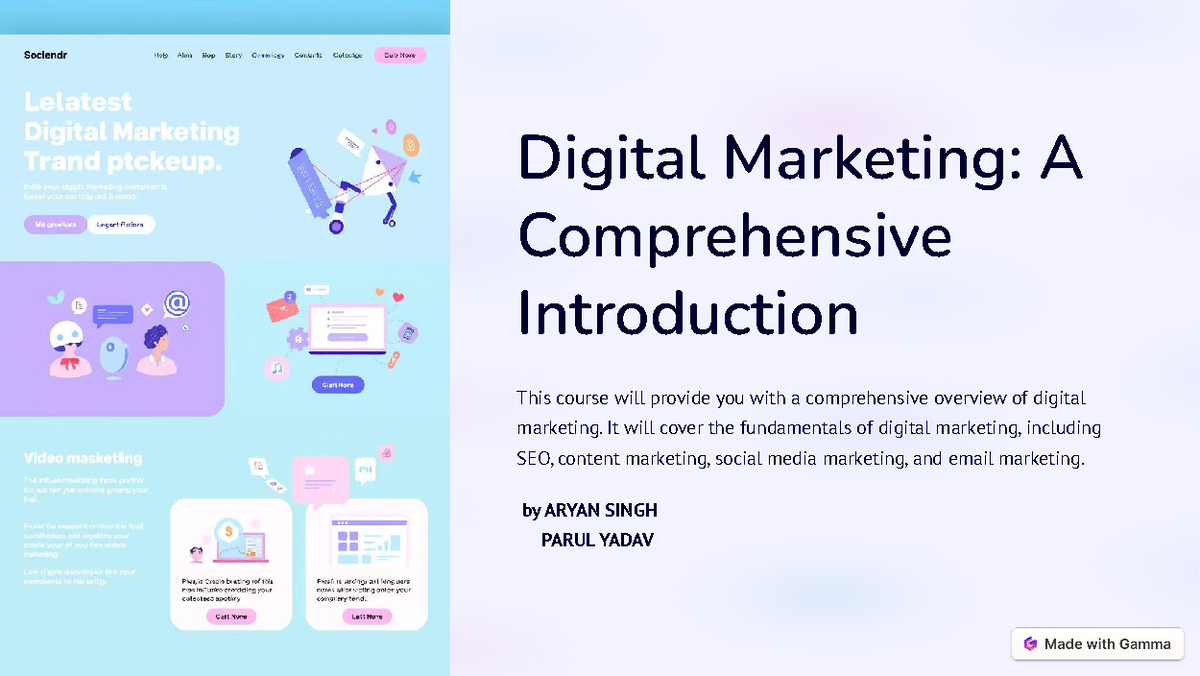 Digital Marketing A Comprehensive Introduction - Digital Marketing: A ...