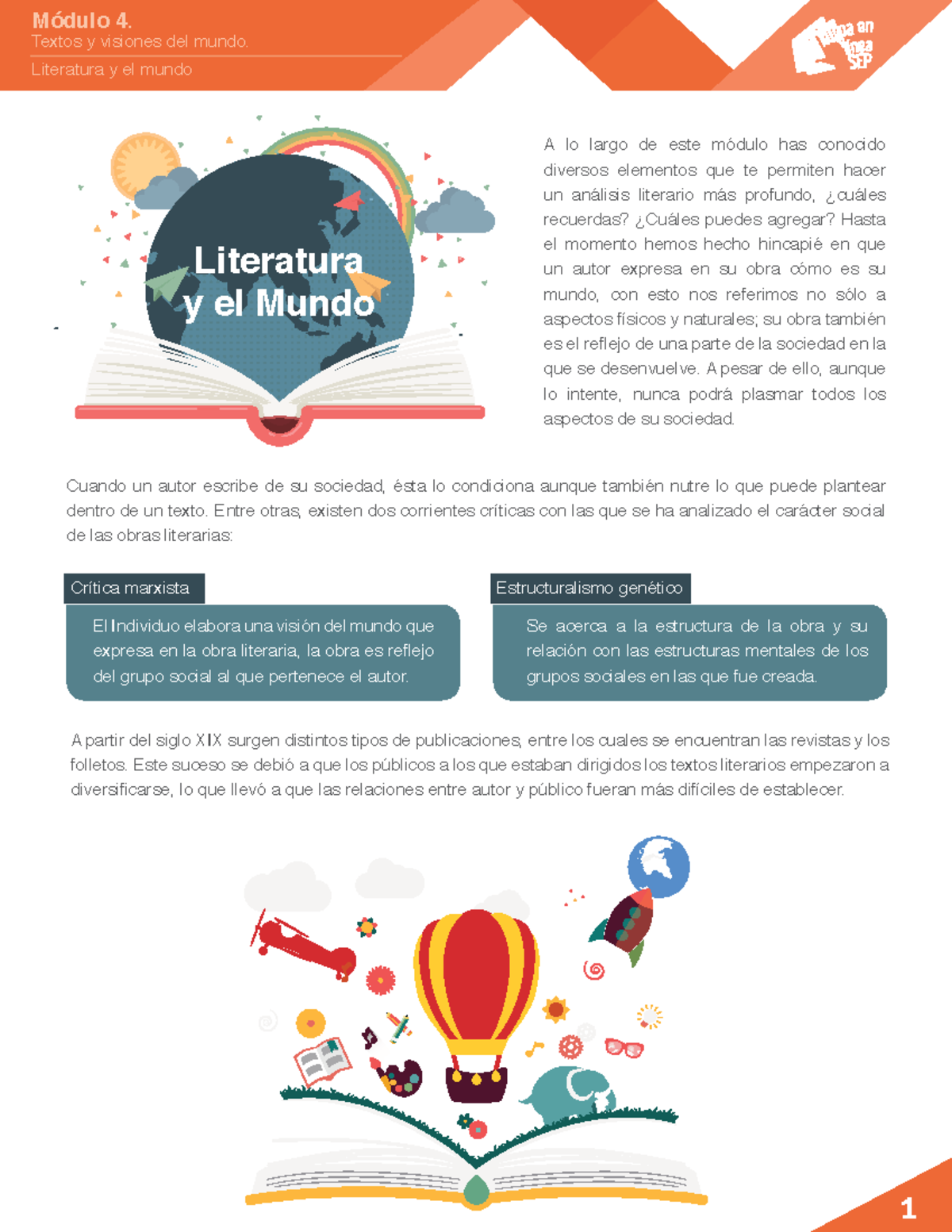 M04 S3 Literatura Y El Mundo PDF - 1 Módulo 4. Textos Y Visiones Del ...