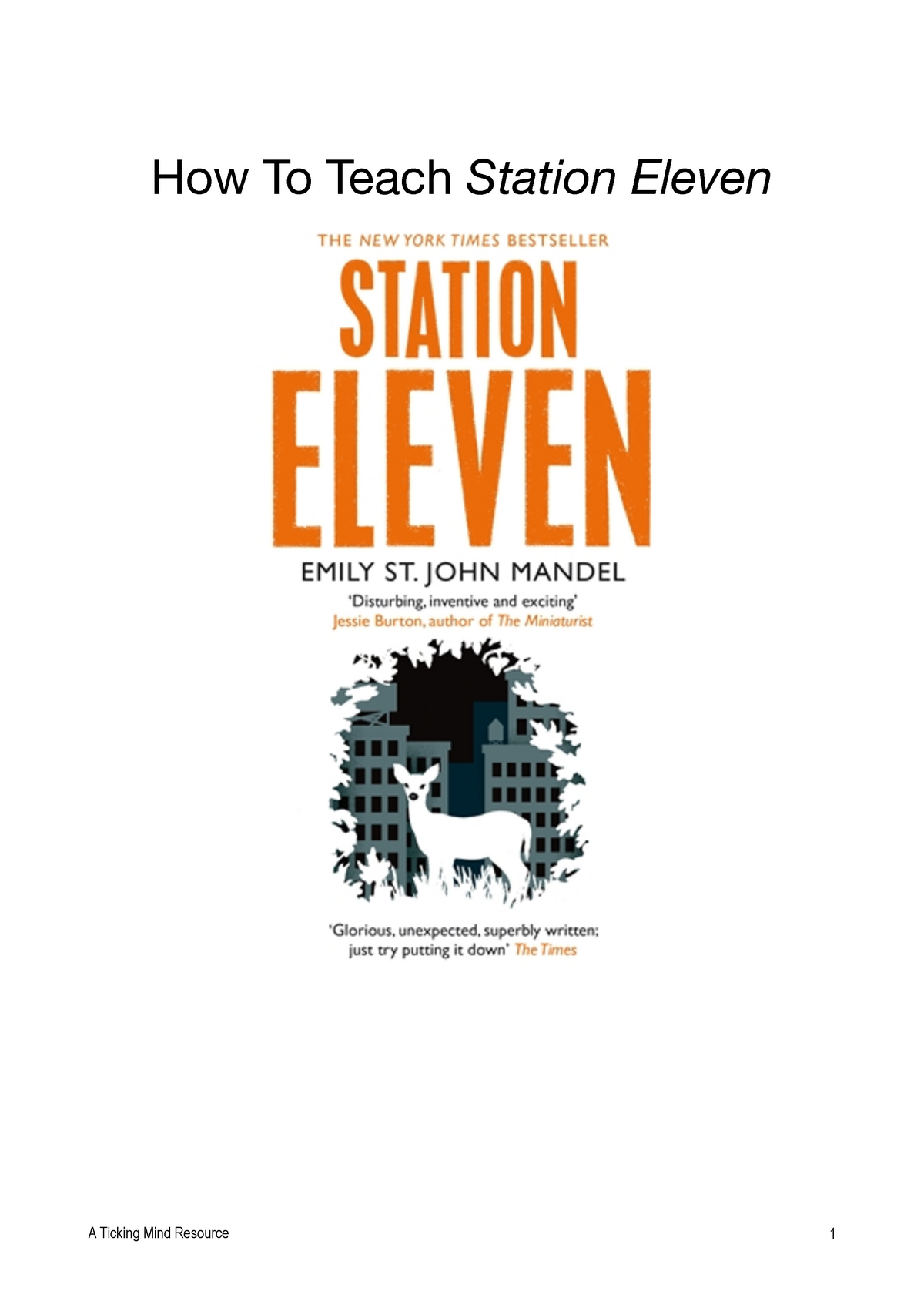 station eleven creative writing ideas