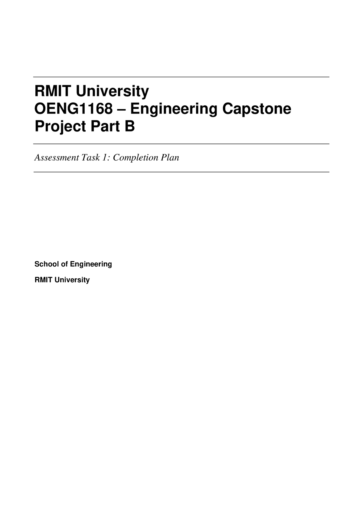 rmit engineering capstone project