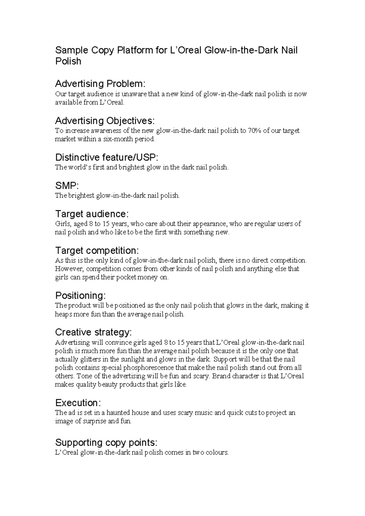 AMB223 Sample Copy Platform L'Oreal - Sample Copy Platform for L’Oreal ...