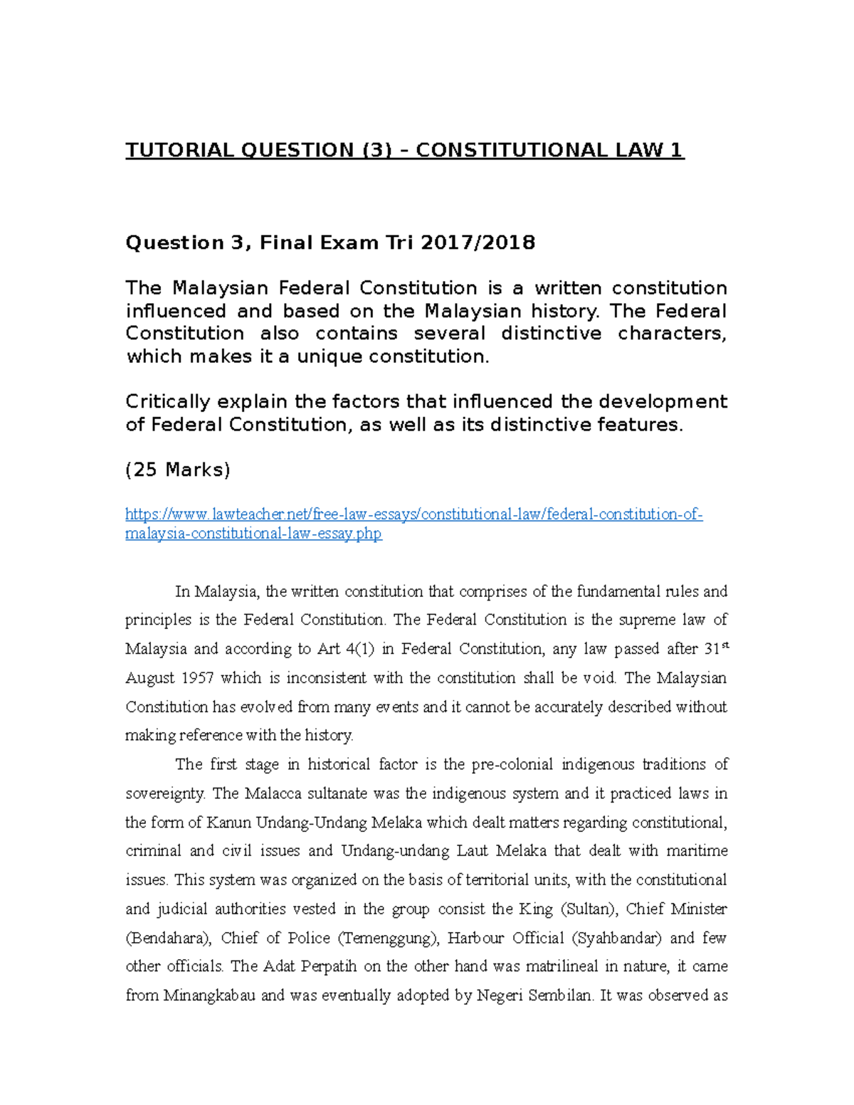 Tutorial 3 - This is pointless. - Legal Method - MMU - Studocu