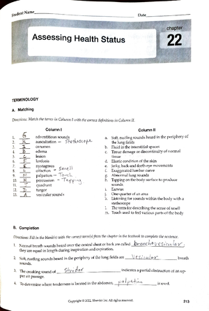 Ch17 Study Guide Fundamental of nursing 6th Williams - StudentName ...