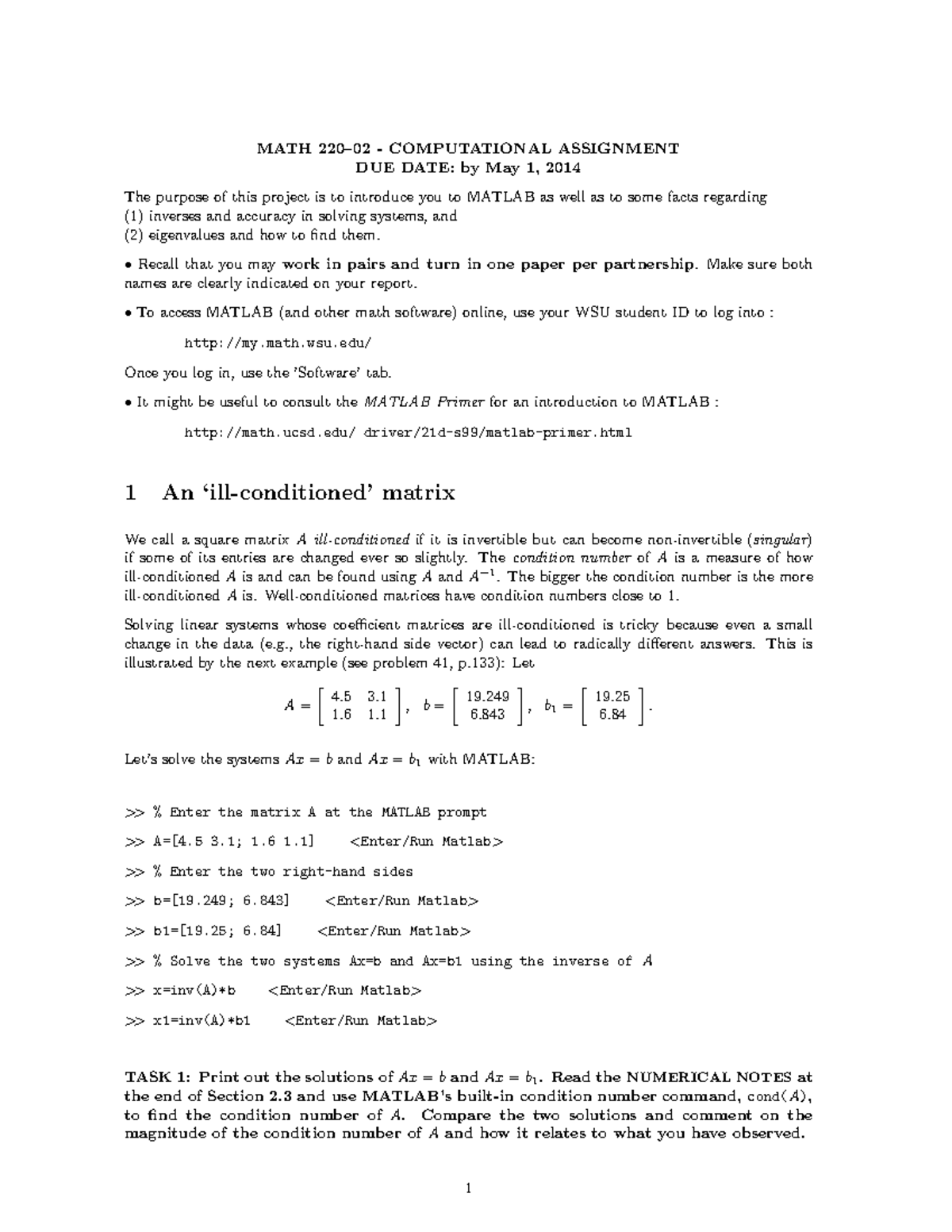 Seminar Assignments - Computational Assignment 2 - MATH 220–02 ...