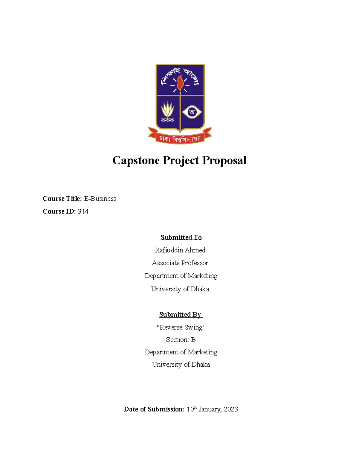 Capstone Project Proposal Rokomari - Business Communication - Capstone 