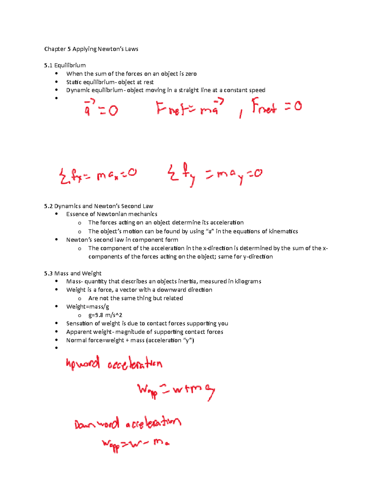 Chapter 5 Physics - Applying Newton’s Laws - Chapter 5 Applying Newton ...