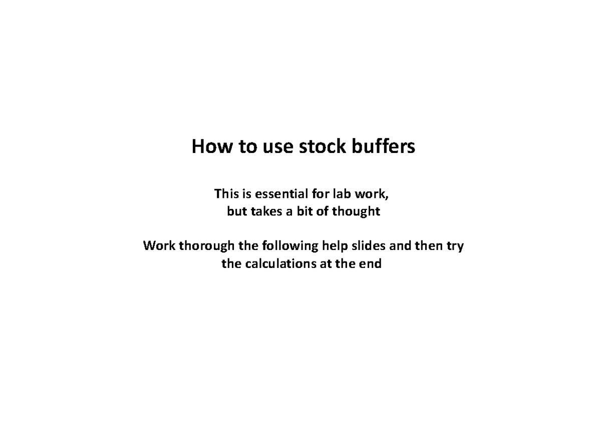 How to use stock buffers Imagine this is your sample 25 0 This is