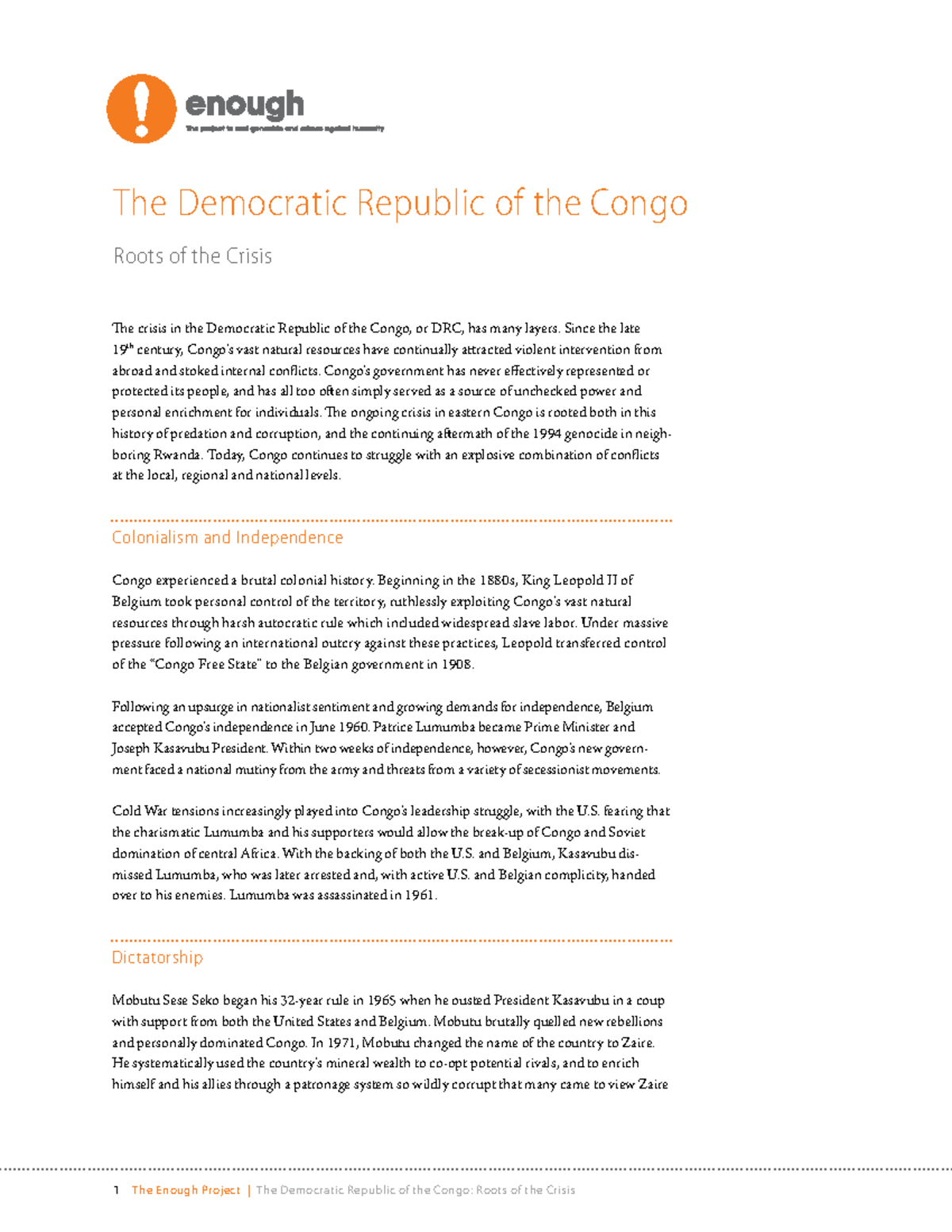 independent africa congo essay pdf