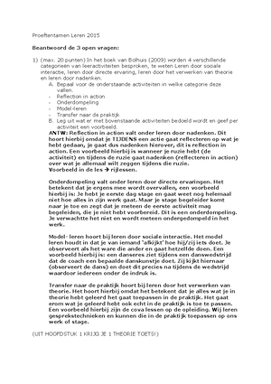 Samenvatting Leren En Veranderen H 1,2 En 5 .rn - Leren En Veranderen ...