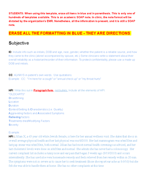 Heent SOAP Note EXAMPLE - HEENT SOAP Note Barbra Scheirer Regis College ...