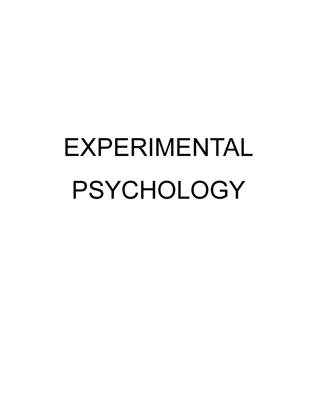 bristol university experimental psychology