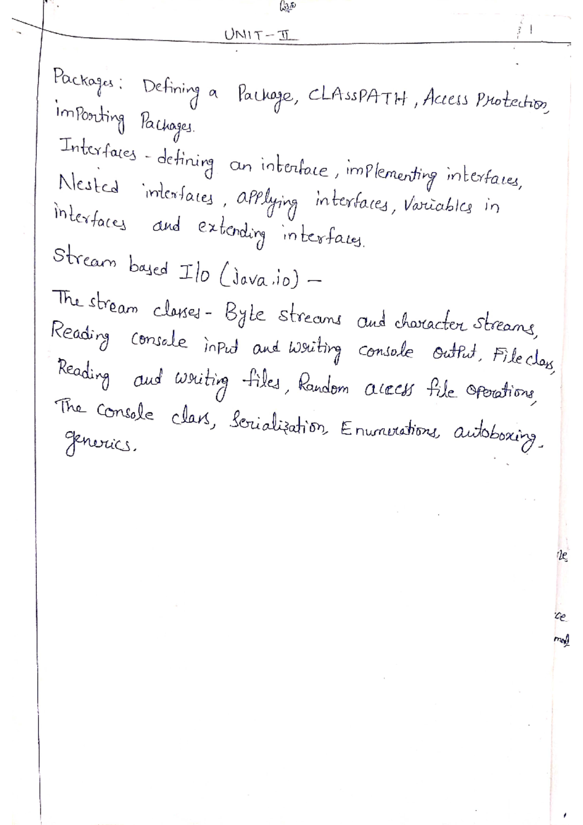 JAVA UNIT -2 Notes - Good - Computer science - Studocu