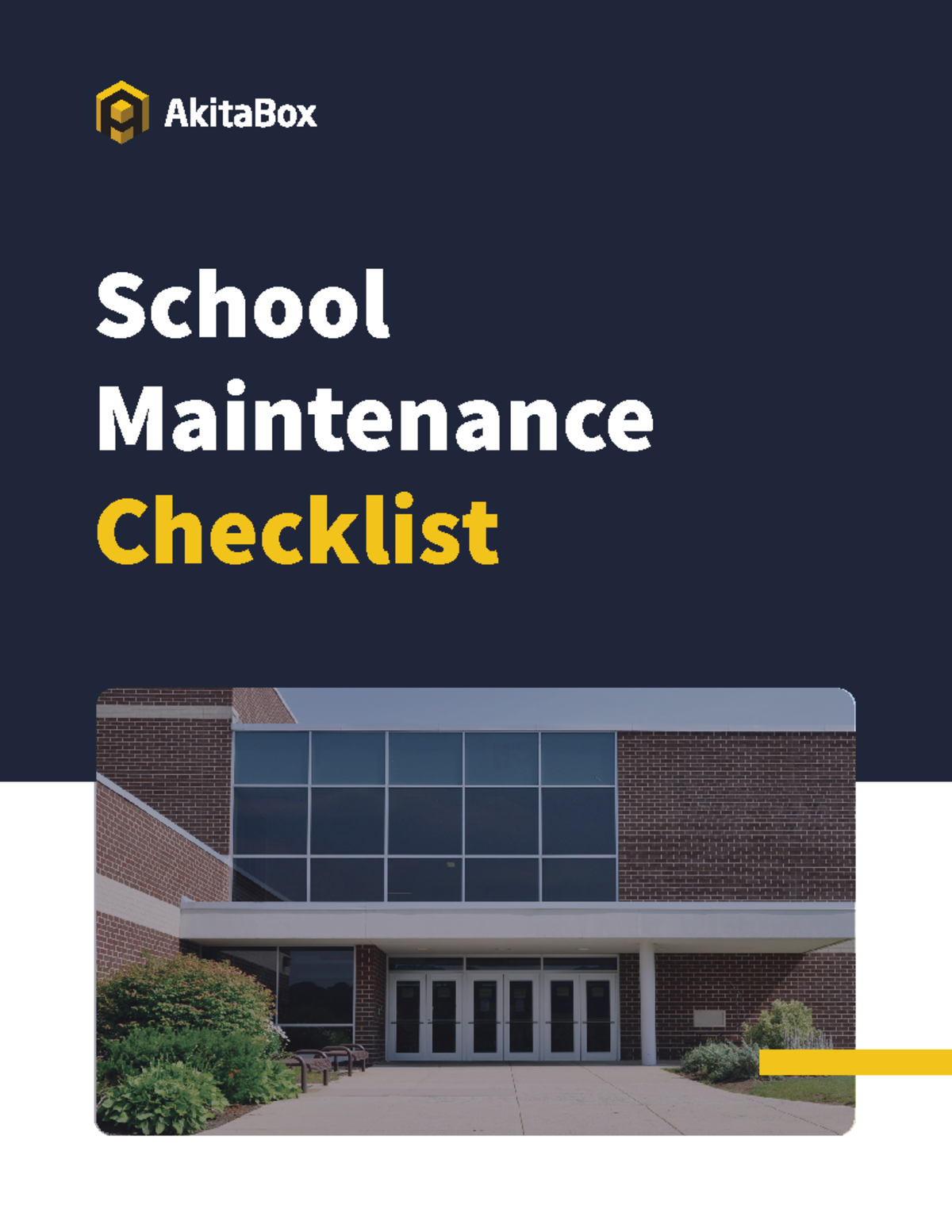 School Maintenance Checklist - by Akita Box - School Maintenance ...