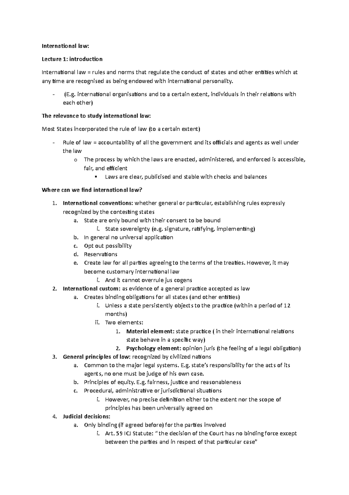 international-law-summary-international-law-lecture-1-introduction