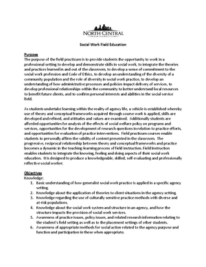 0205022243 - Social Service Field Experience I - C H A P T E R O U T L ...