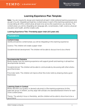 ML4004 H Brooks literacy use this one - Learning Experience Plan ...