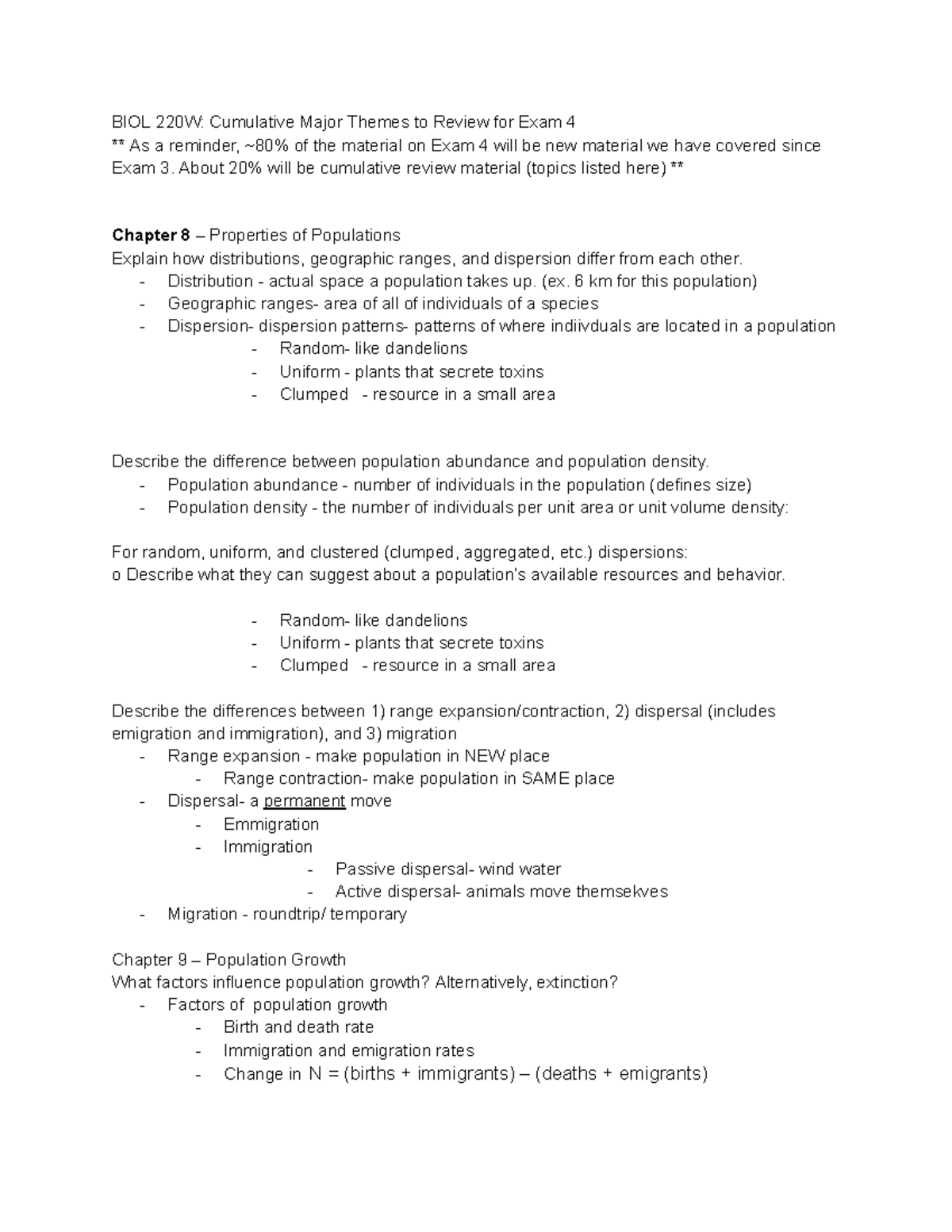 1-3-major-themes-to-review-for-exam-google-docs-biol-220w