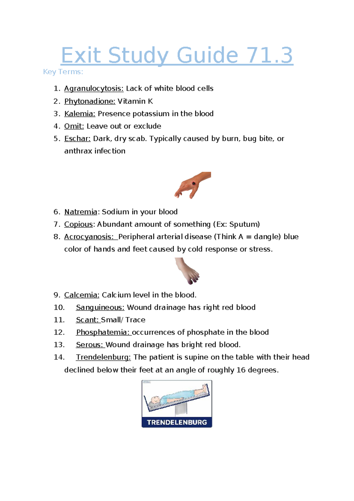 Exit Study Guide cohort 21 - Exit Study Guide 71. Key Terms: 1 ...