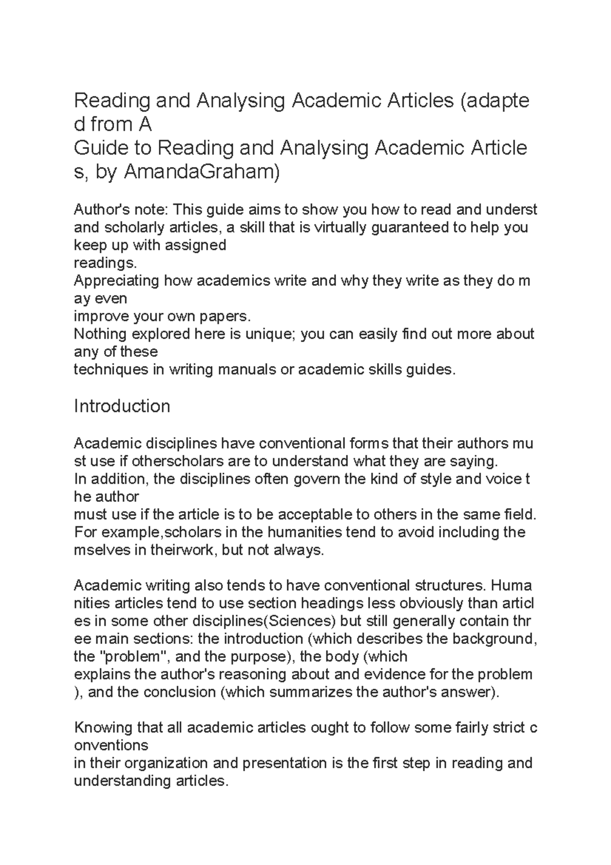 notes-qualitywriting-reading-and-analysing-academic-articles-adapte