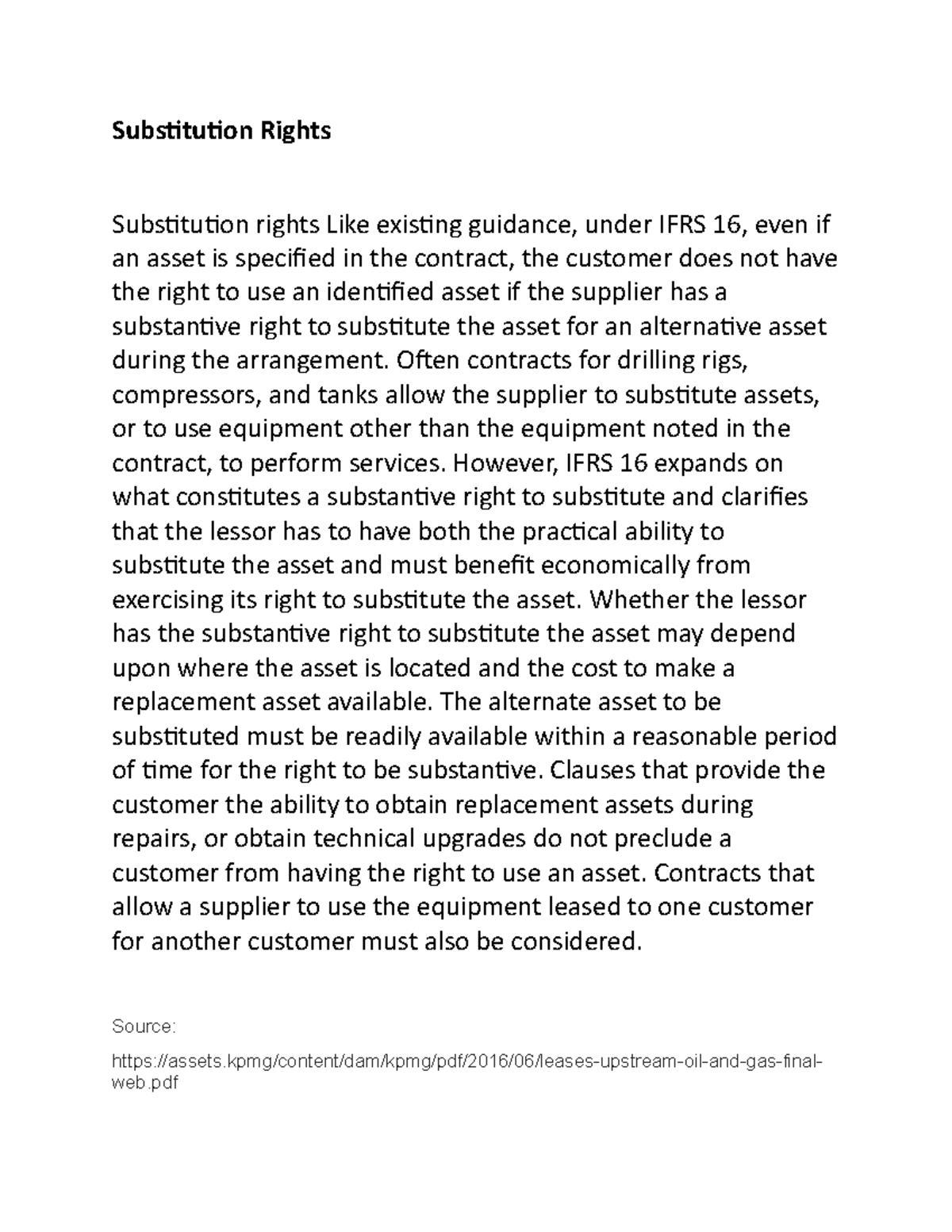 Substitution rights - Lease Accounting - Substitution Rights ...