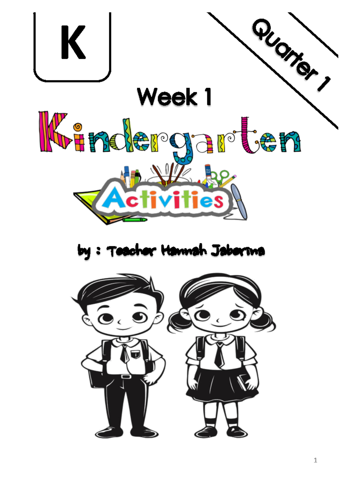 Week1 compilation - Kinder Activities - K 1 Name ID/Name Tag Isulat ang ...