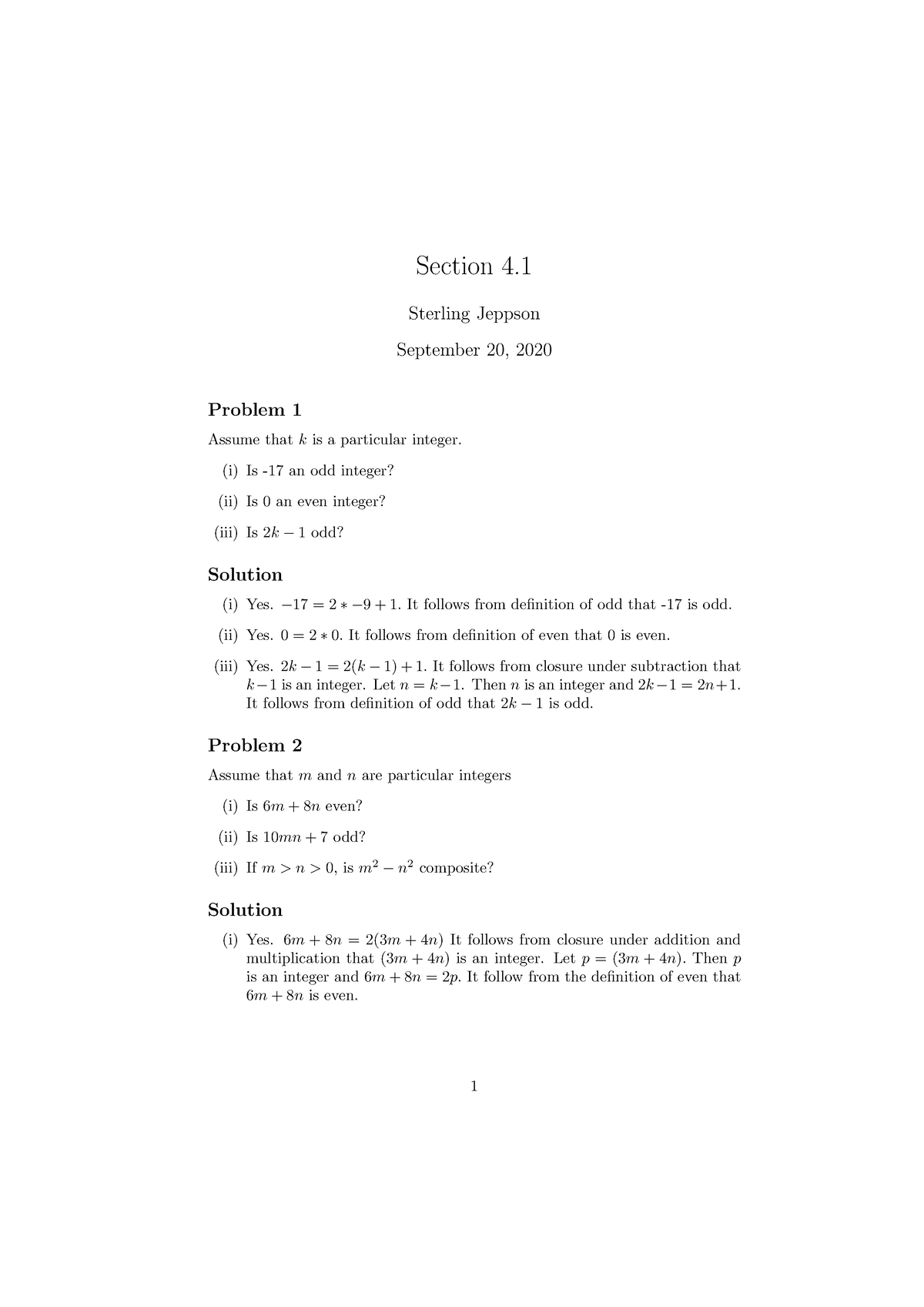 Discrete Math 4 dicreate math course Section 4. Sterling Jeppson