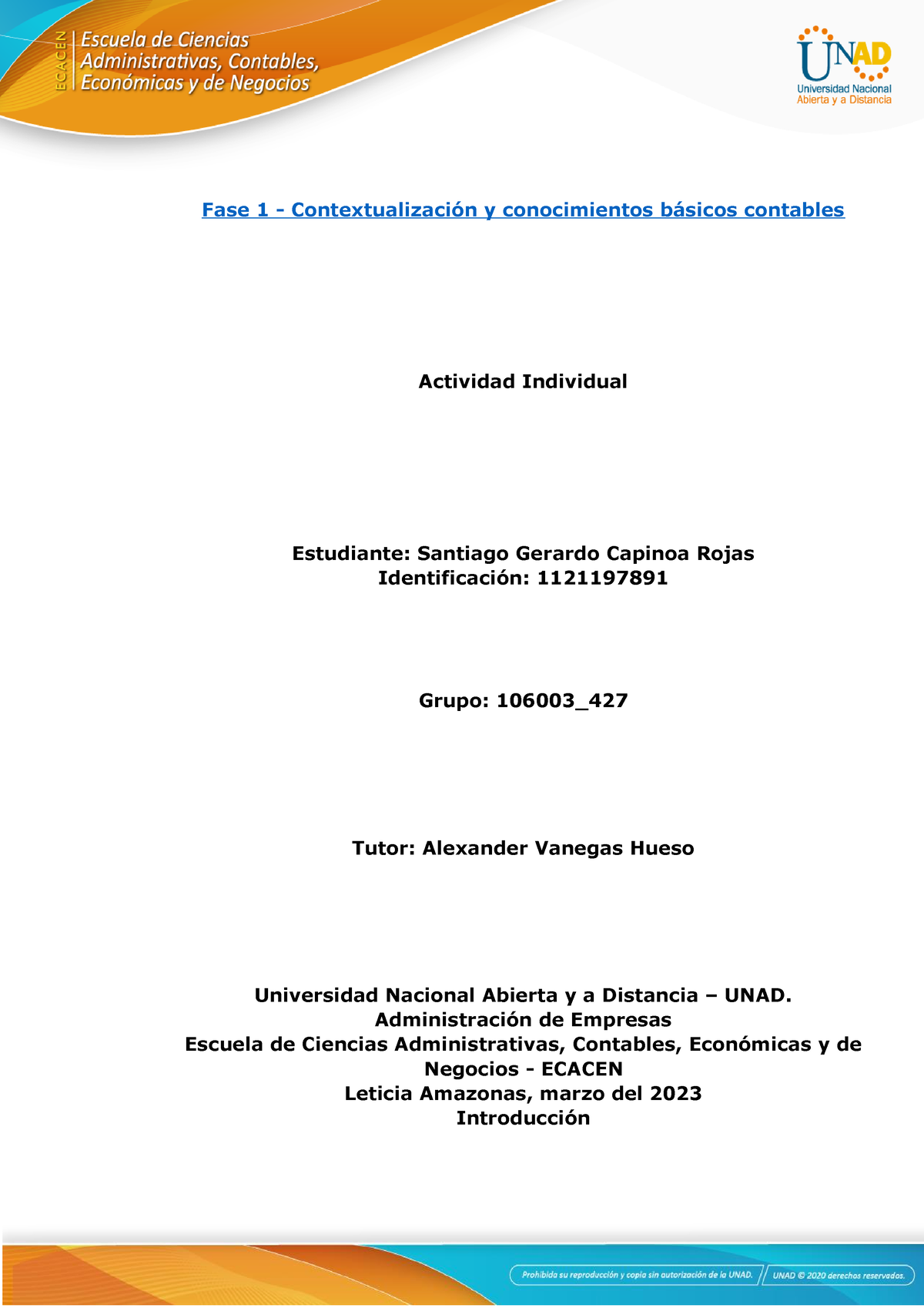 Contabilidad 2 Contabilidad Financiera Basica - Fase 1 ...