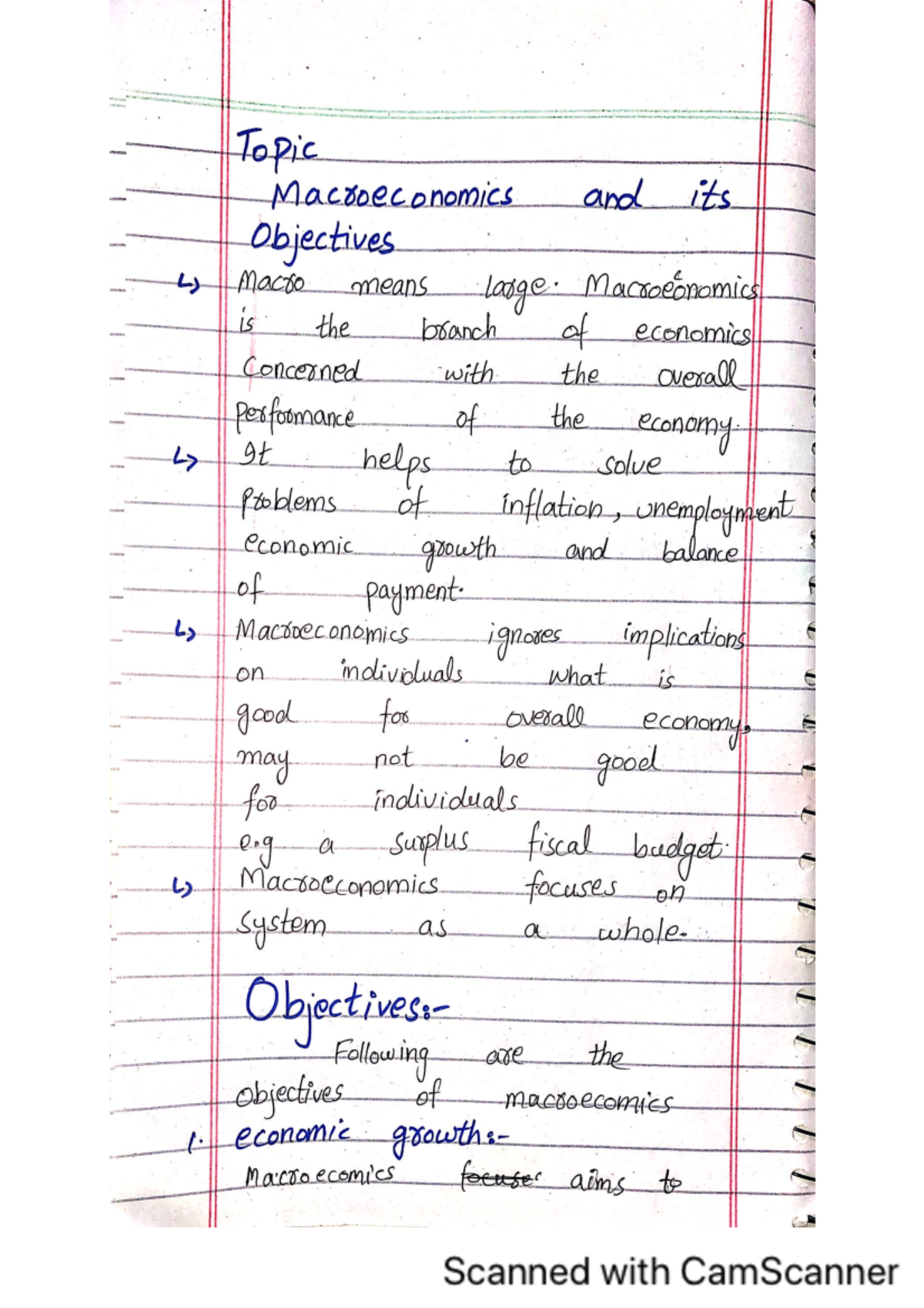 Macroeconomics and its objectives - introduction to economics - Studocu