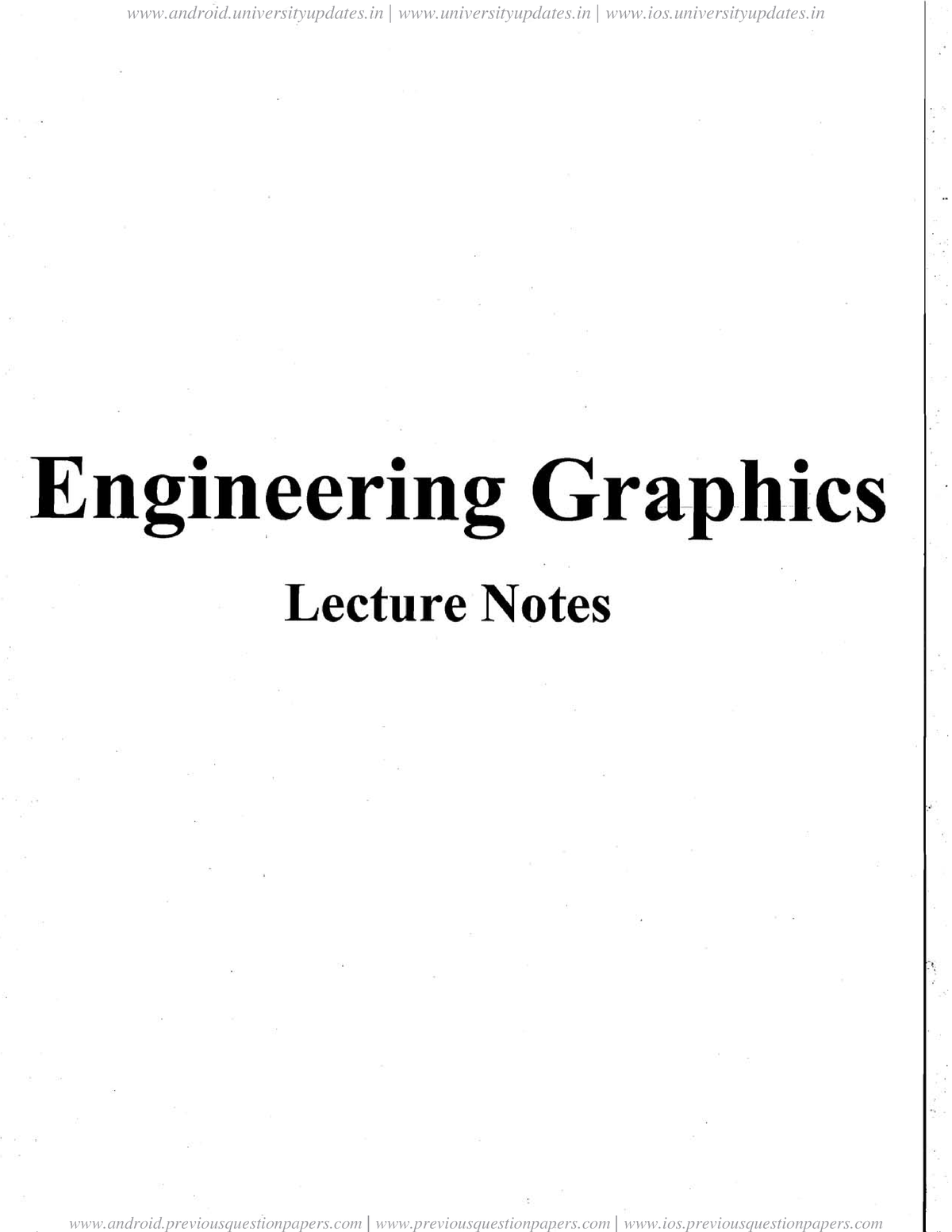 Engineering Drawing Part-1 - Engineering Graphics Lecture Notes UNIT-I ...