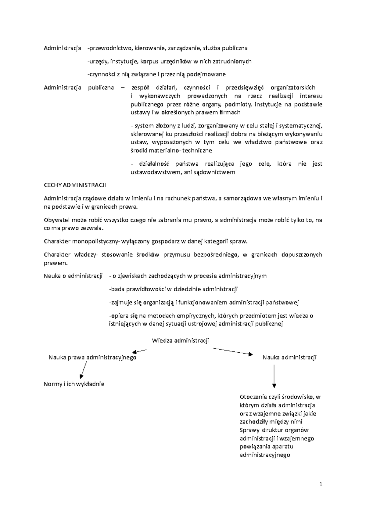 Nauka O Administracji (notatki Z Wykładu - 2019-2020) - Administracja ...