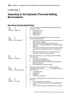 Test Bank For Ch02 - Chapter 2 Adjusting To The Dynamic Personal Selling  Environment Multiple-Choice - Studocu Test Bank For Ch02 - Chapter 2 Adjusting To The Dynamic Personal Selling  Environment Multiple-Choice - Studocu