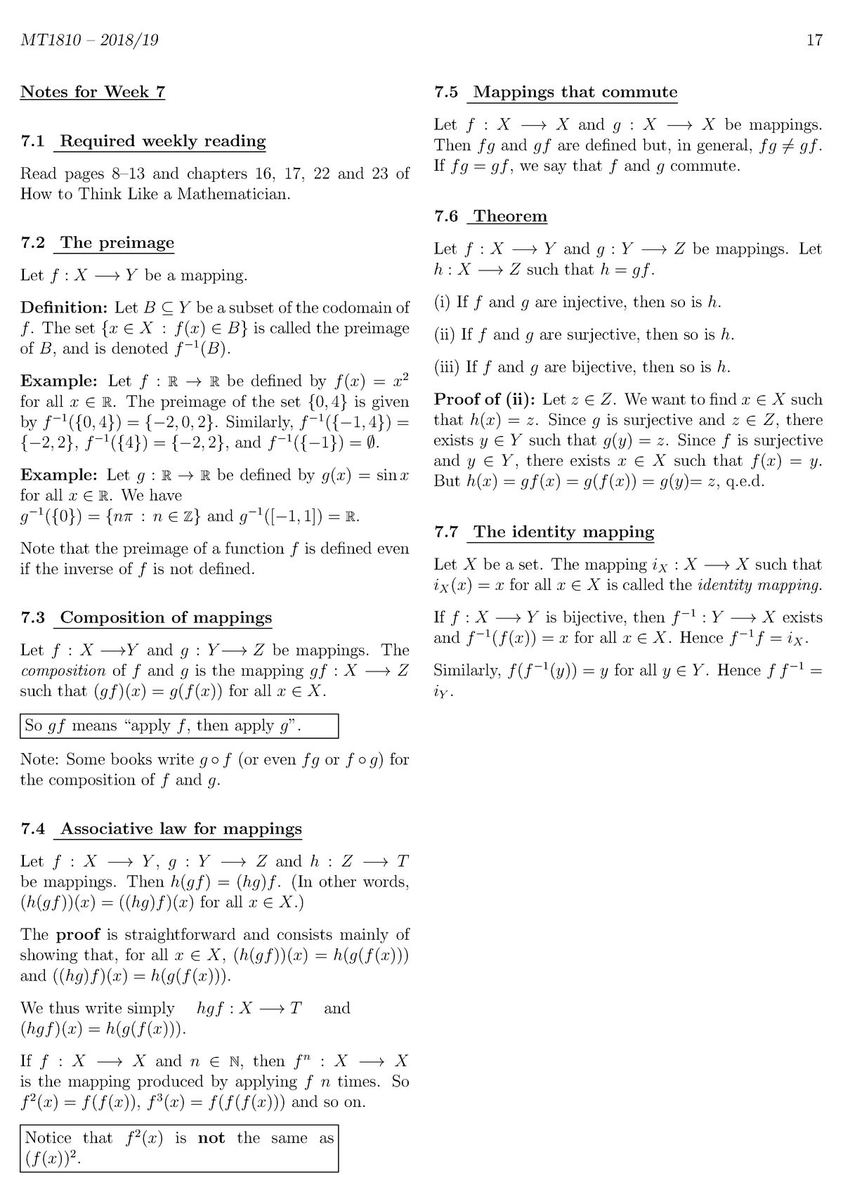 Mt1810 Notes 7 8 Number Systems Rhul Studocu