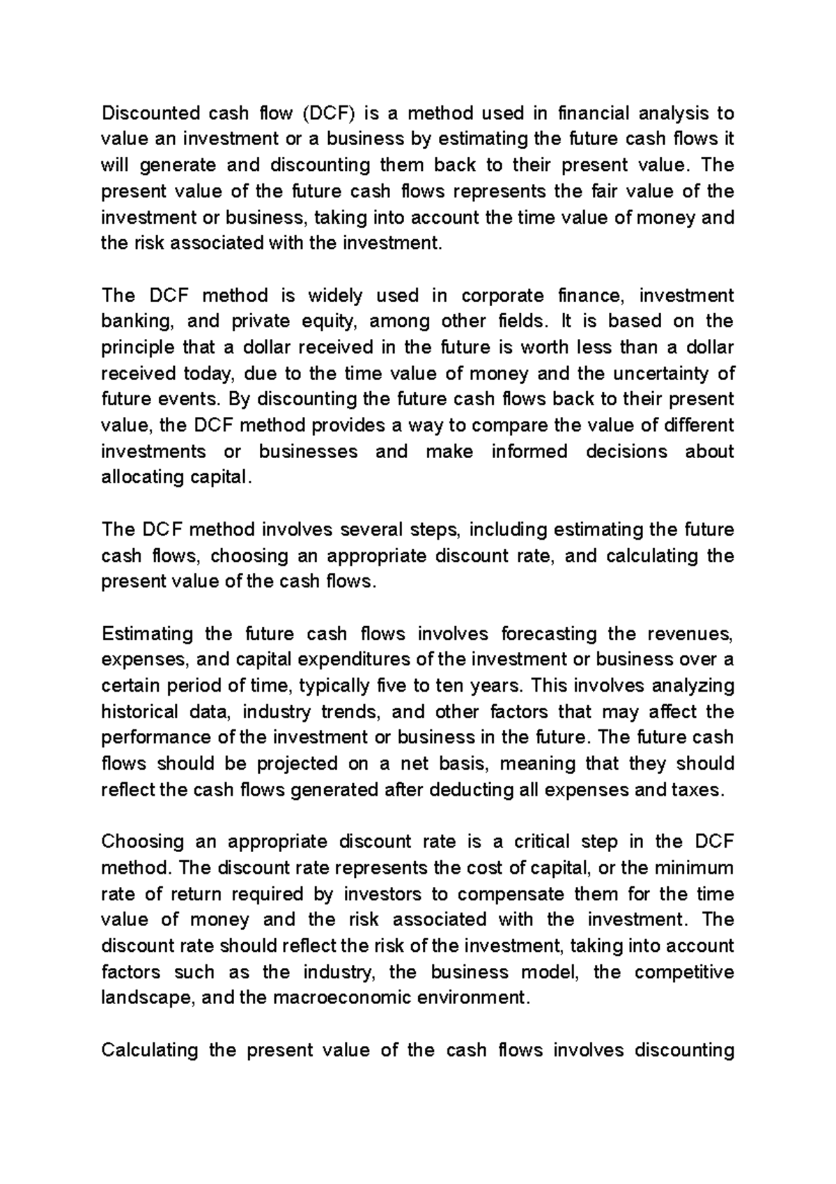 lecture-notes-discounted-cash-flow-fundamentals-of-finance-discounted