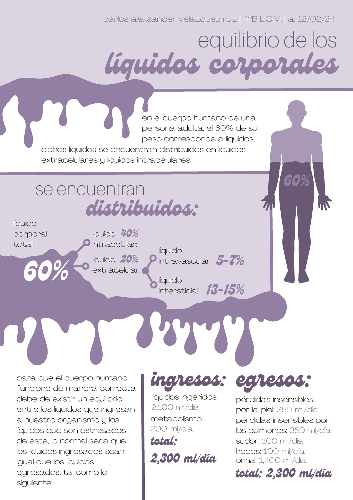 Infografía Del Equilibrio De Los Líquidos Corporales - equilibrio de ...