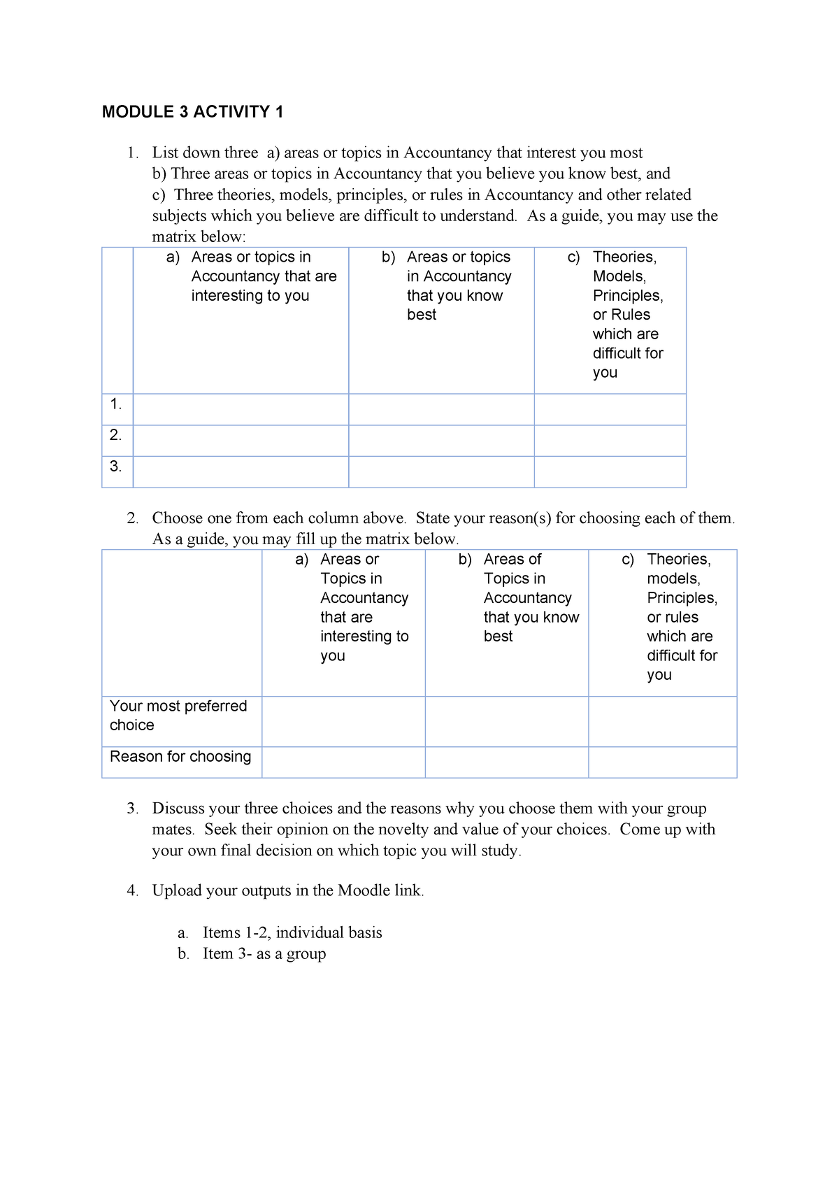 Module 3 Activity 1 - Essay about accounting - MODULE 3 ACTIVITY 1 1 ...